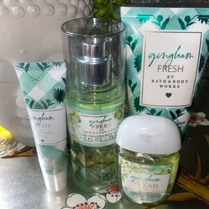 Bath and Bodyworks Gingham Fresh Travel Size Gift Set Combo
